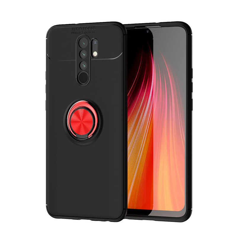 Xiaomi Redmi 9 Kılıf Zore Ravel Silikon Kapak Kırmızı