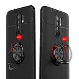 Xiaomi Redmi 9 Kılıf Zore Ravel Silikon Kapak Siyah-Kırmızı