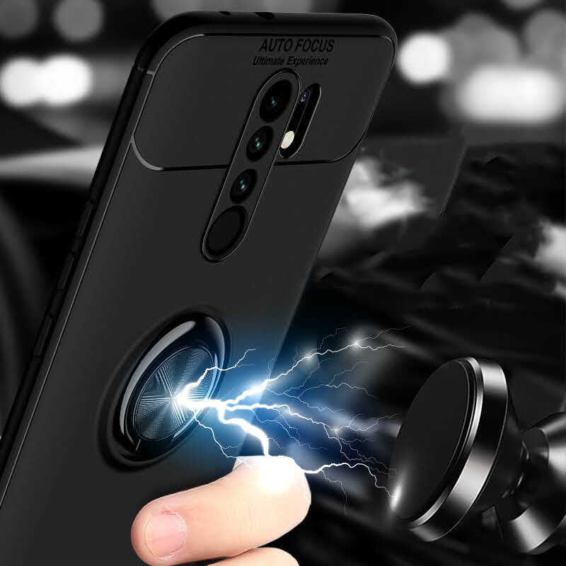 Xiaomi Redmi 9 Kılıf Zore Ravel Silikon Kapak Siyah