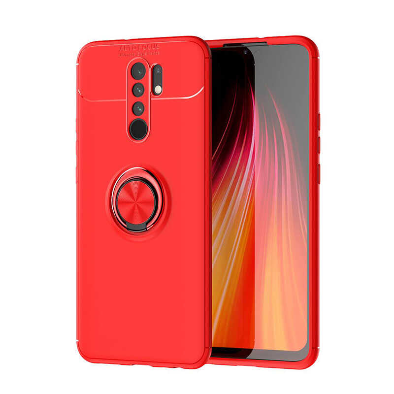 Xiaomi Redmi 9 Kılıf Zore Ravel Silikon Kapak Kırmızı