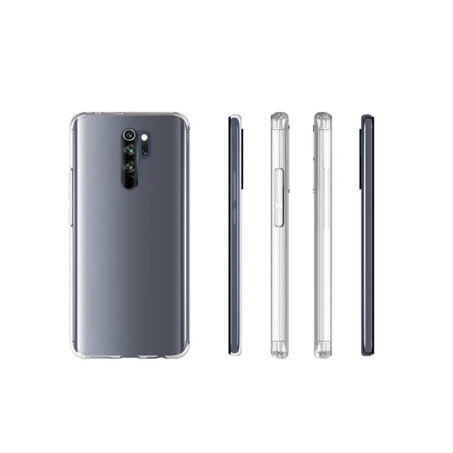 Xiaomi Redmi 9 Kılıf Zore Süper Silikon Kapak Renksiz