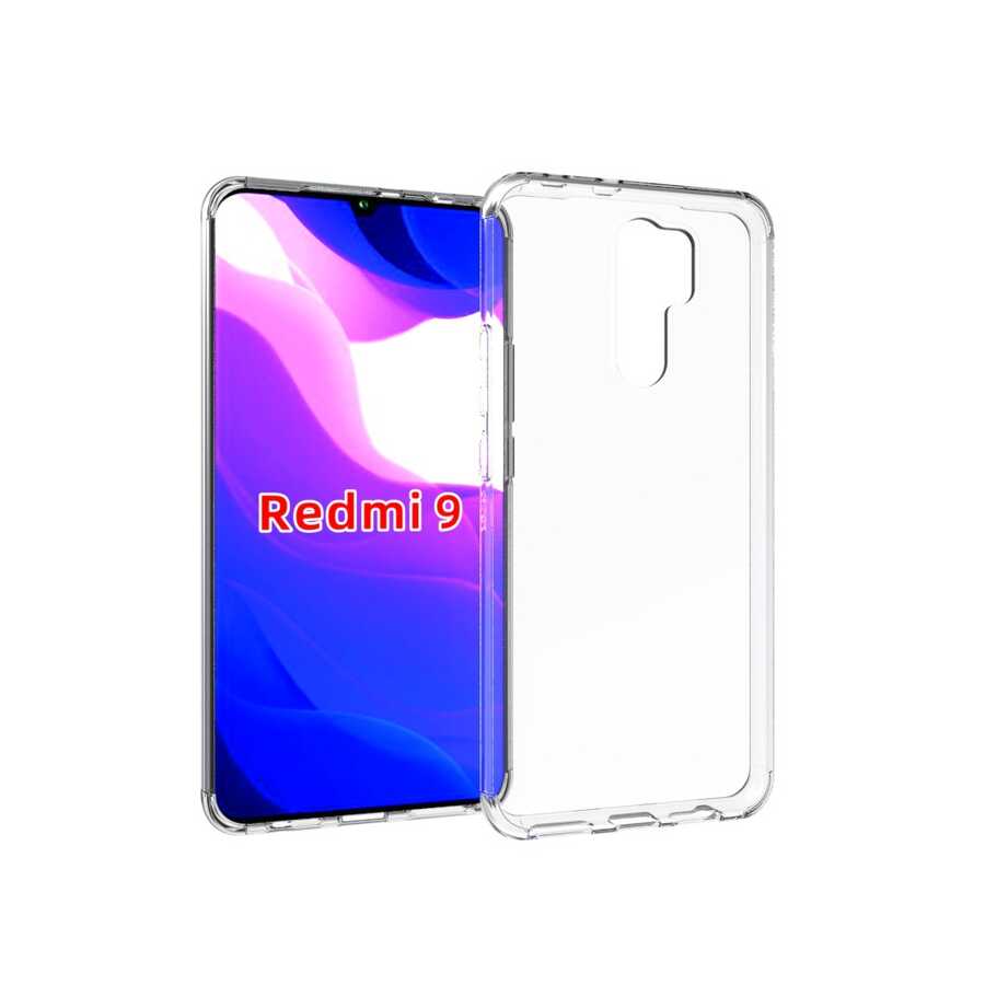 Xiaomi Redmi 9 Kılıf Zore Süper Silikon Kapak Renksiz