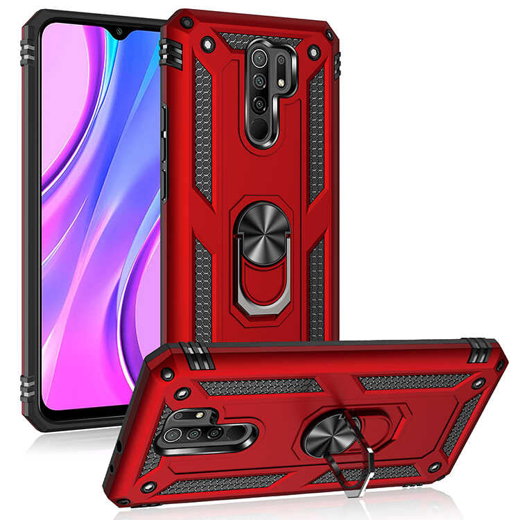 Xiaomi Redmi 9 Kılıf Zore Vega Kapak Siyah