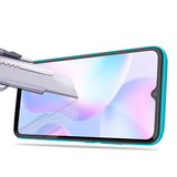 Xiaomi Redmi 9 Zore Kenarları Kırılmaya Dayanıklı Cam Ekran Koruyucu Siyah