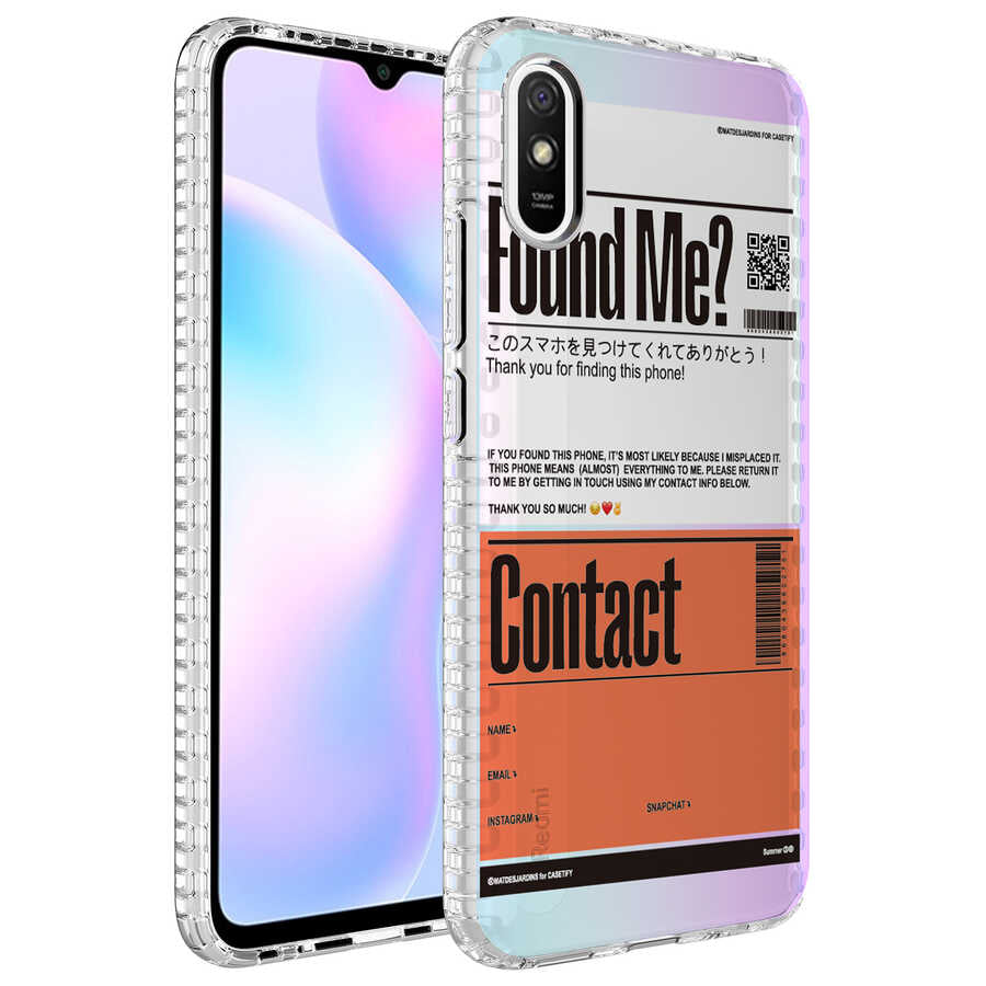 Xiaomi Redmi 9A Kılıf Airbag Kenarlı Renkli Desenli Silikon Zore Elegans Kapak NO6