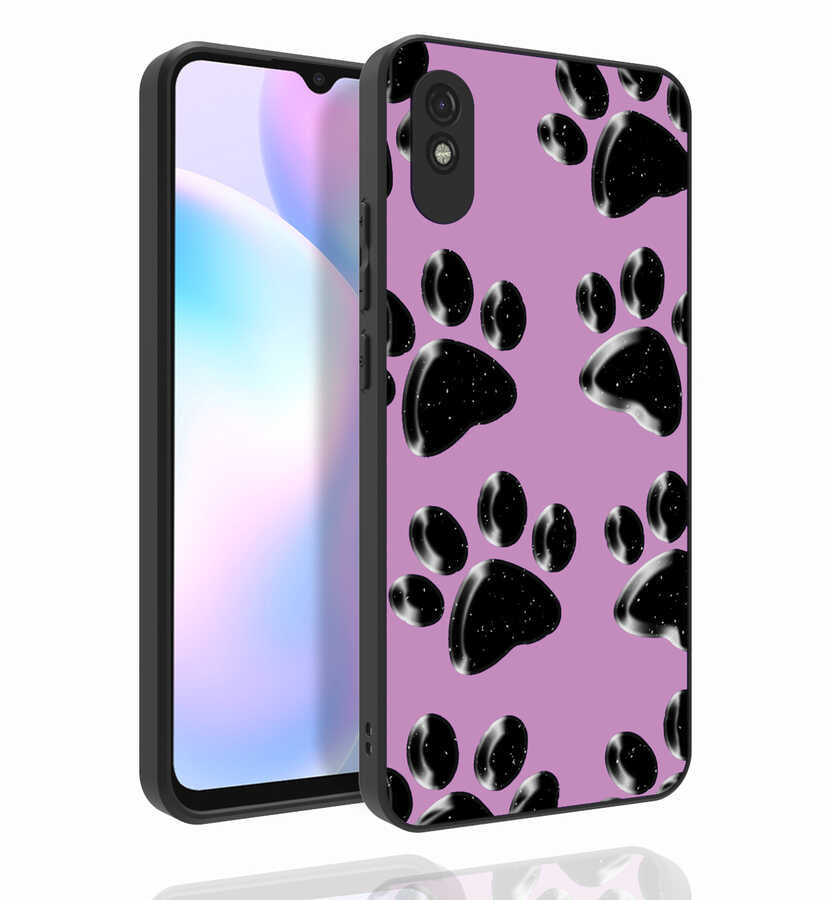 Xiaomi Redmi 9A Kılıf Desenli Kamera Korumalı Parlak Zore Nora Kapak NO3