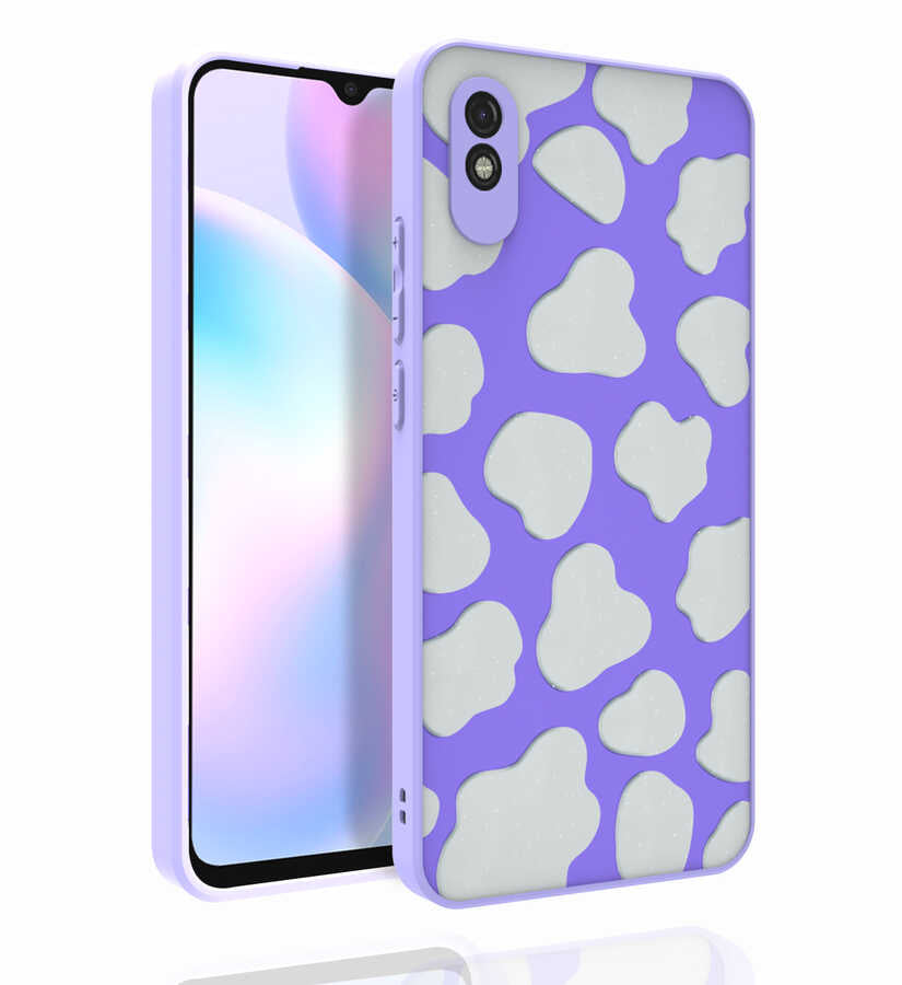 Xiaomi Redmi 9A Kılıf Desenli Kamera Korumalı Parlak Zore Nora Kapak NO6