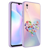 Xiaomi Redmi 9A Kılıf Kamera Korumalı Desenli Sert Silikon Zore Epoksi Kapak NO1