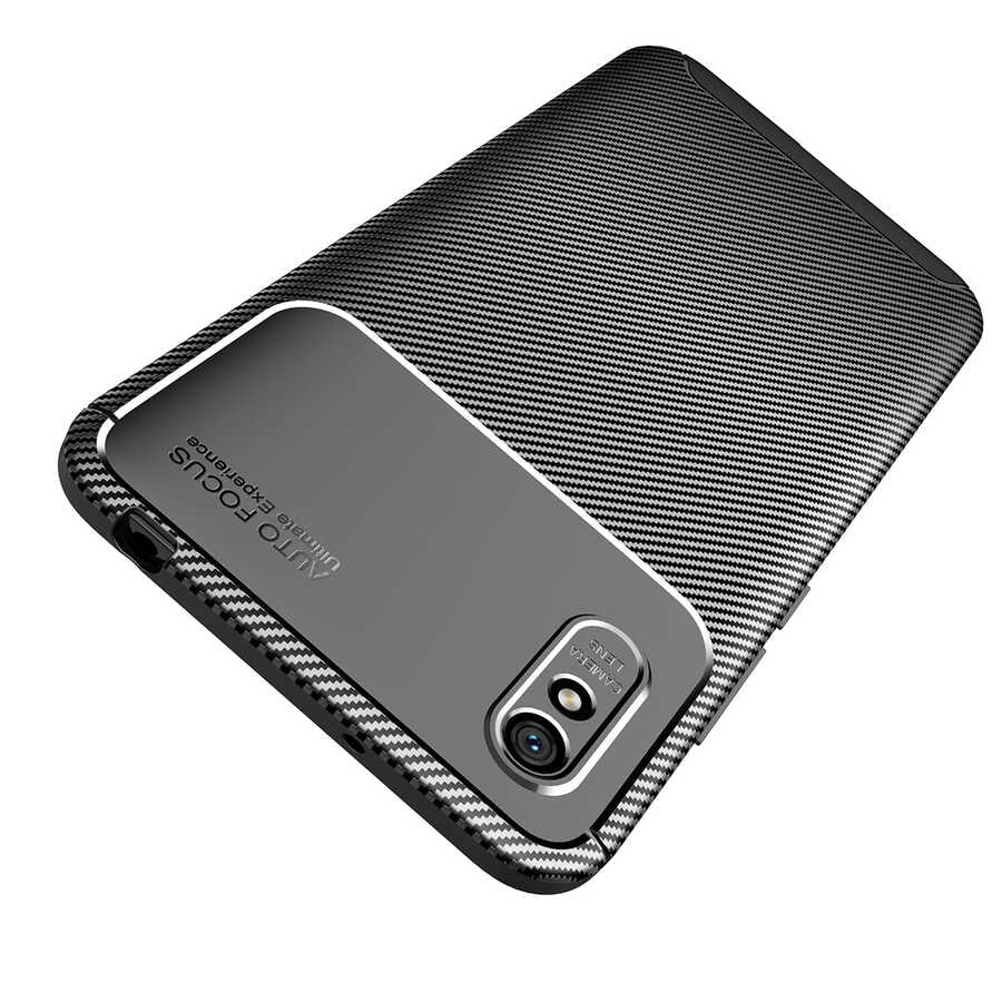 Xiaomi Redmi 9A Kılıf Zore Negro Silikon Kapak Kahverengi