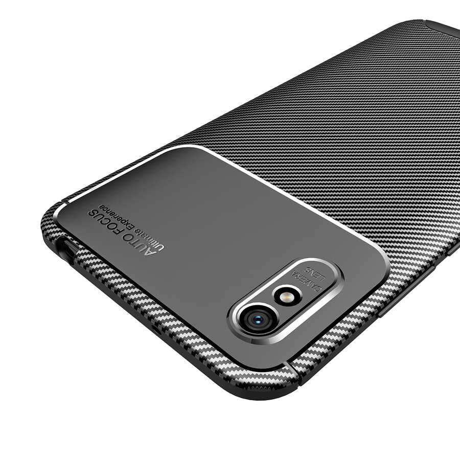 Xiaomi Redmi 9A Kılıf Zore Negro Silikon Kapak Kahverengi