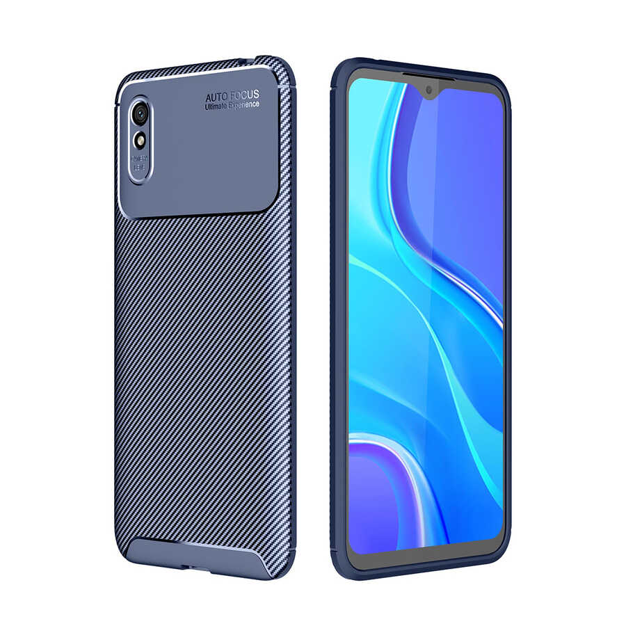 Xiaomi Redmi 9A Kılıf Zore Negro Silikon Kapak Lacivert
