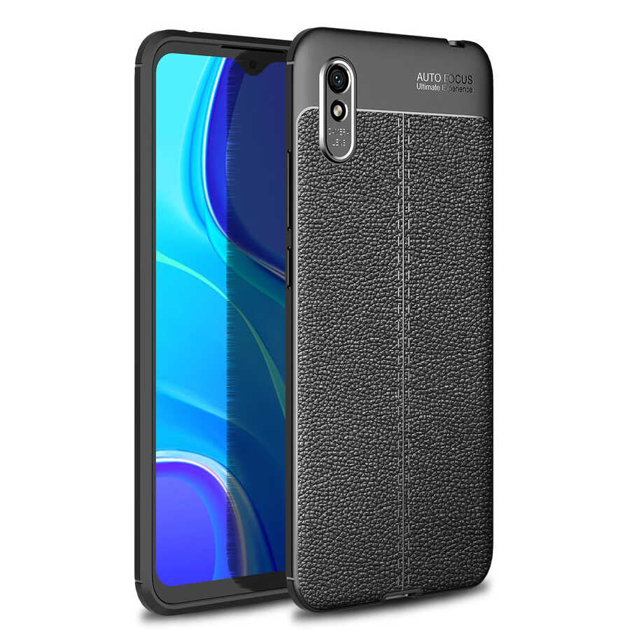 Xiaomi Redmi 9A Kılıf Zore Niss Silikon Kapak Siyah
