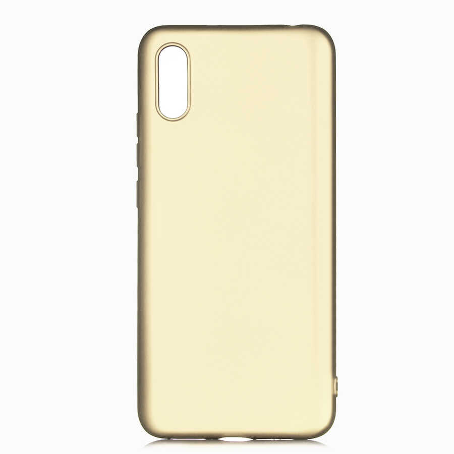Xiaomi Redmi 9A Kılıf Zore Premier Silikon Kapak Gold