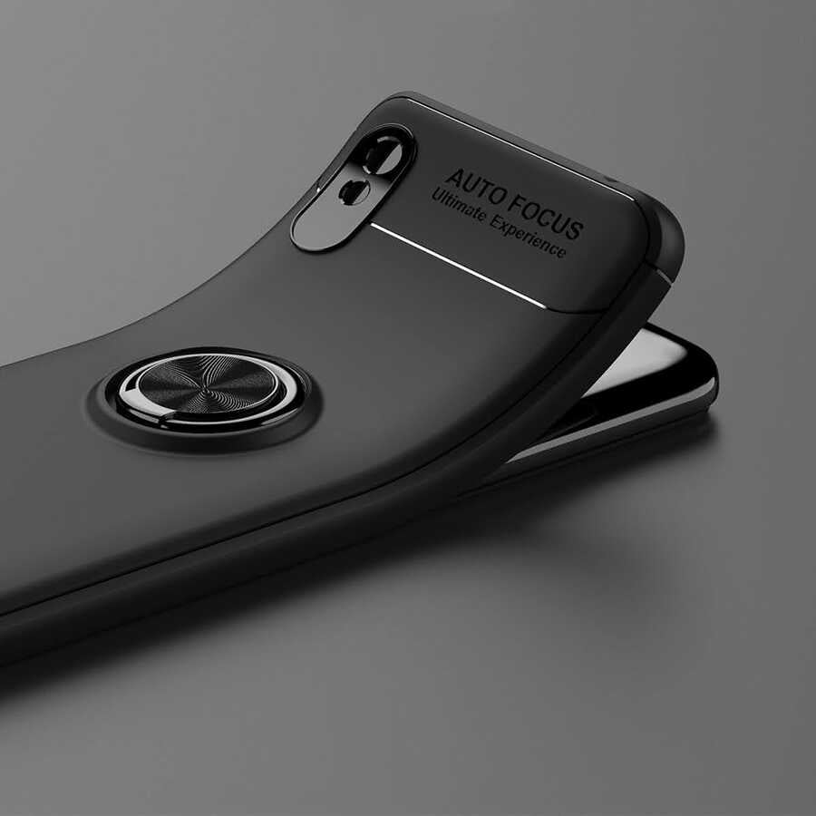 Xiaomi Redmi 9A Kılıf Zore Ravel Silikon Kapak Siyah-Rose Gold