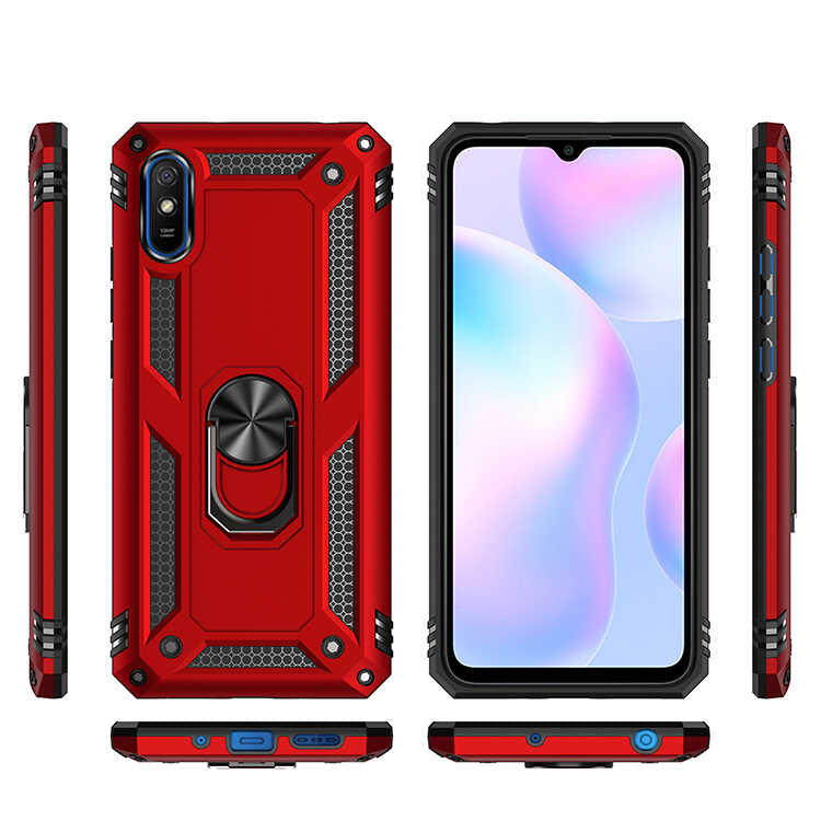 Xiaomi Redmi 9A Kılıf Zore Vega Kapak Siyah