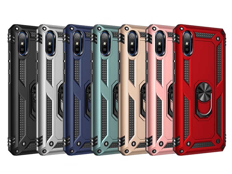 Xiaomi Redmi 9A Kılıf Zore Vega Kapak Siyah