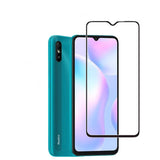 Xiaomi Redmi 9A Zore Kenarları Kırılmaya Dayanıklı Cam Ekran Koruyucu Siyah