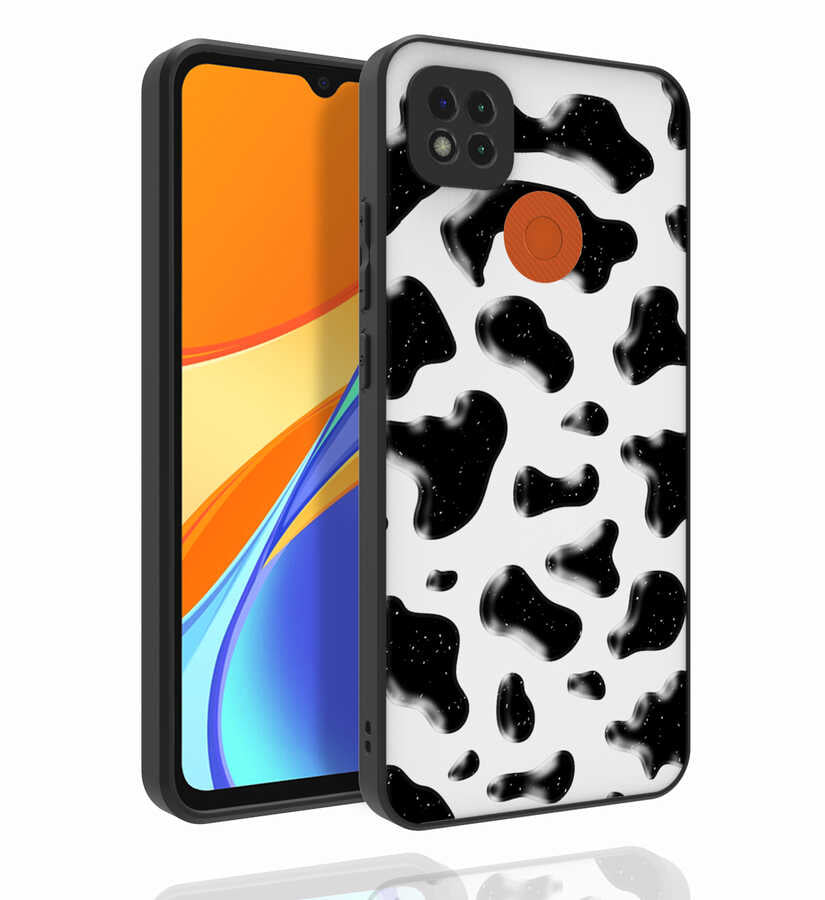 Xiaomi Redmi 9C Kılıf Desenli Kamera Korumalı Parlak Zore Nora Kapak NO3