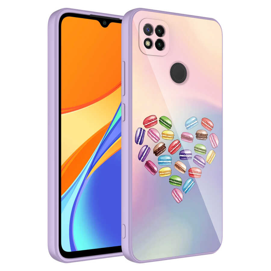 Xiaomi Redmi 9C Kılıf Kamera Korumalı Desenli Sert Silikon Zore Epoksi Kapak NO4