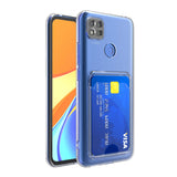 Xiaomi Redmi 9C Kılıf Kartlıklı Şeffaf Zore Setra Clear Silikon Kapak Renksiz