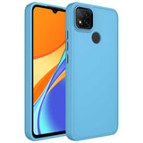 Xiaomi Redmi 9C Kılıf Metal Çerçeve ve Buton Tasarımlı Silikon Zore Luna Kapak Siyah