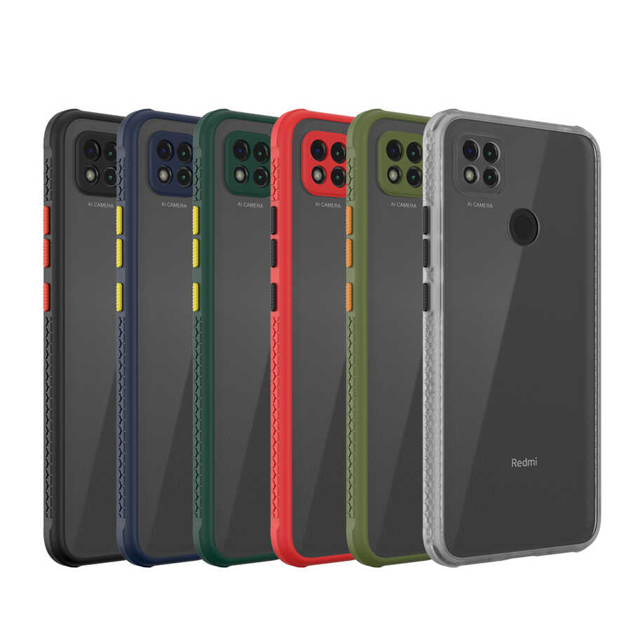 Xiaomi Redmi 9C Kılıf Zore Kaff Kapak Koyu Yeşil