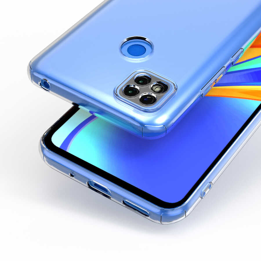 Xiaomi Redmi 9C Kılıf Zore Kamera Korumalı Süper Silikon Kapak Renksiz