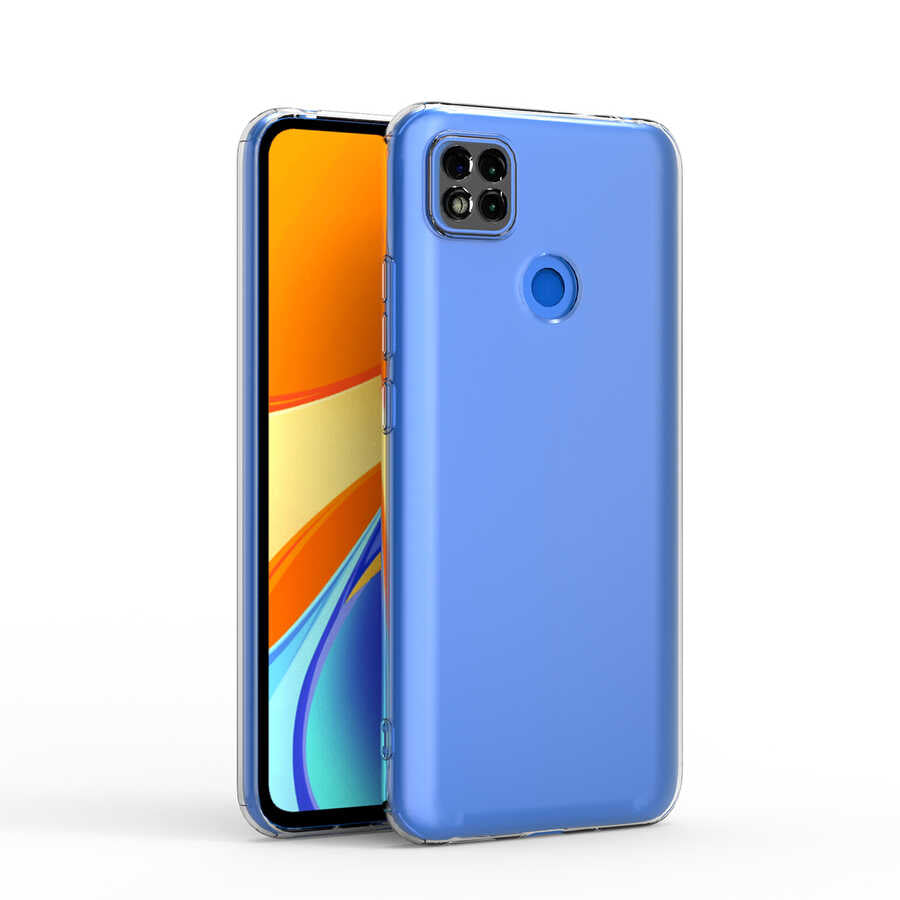 Xiaomi Redmi 9C Kılıf Zore Kamera Korumalı Süper Silikon Kapak Renksiz