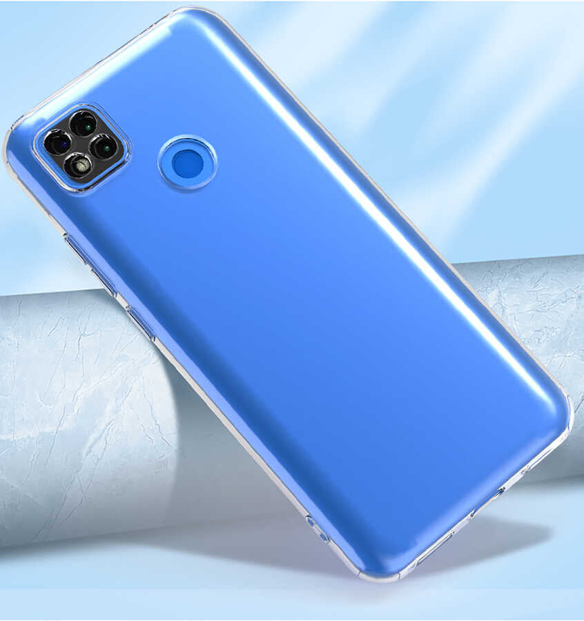 Xiaomi Redmi 9C Kılıf Zore Kamera Korumalı Süper Silikon Kapak Renksiz