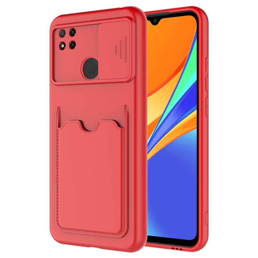 Xiaomi Redmi 9C Kılıf Zore Kartix Kapak Koyu Mor