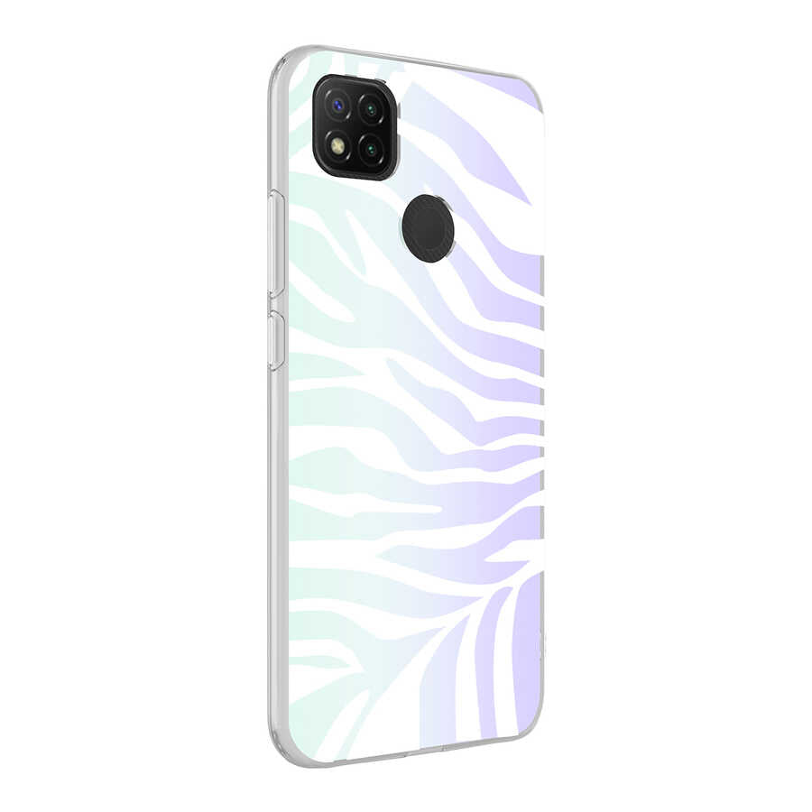Xiaomi Redmi 9C Kılıf Zore M-Blue Desenli Kapak Zebra No1