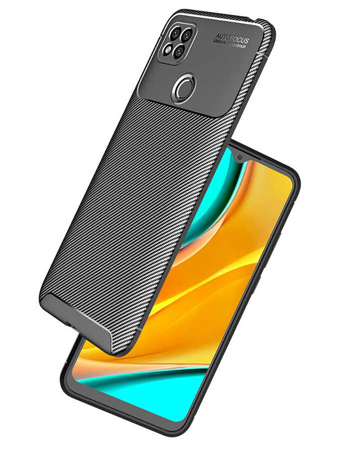 Xiaomi Redmi 9C Kılıf Zore Negro Silikon Kapak Kahverengi
