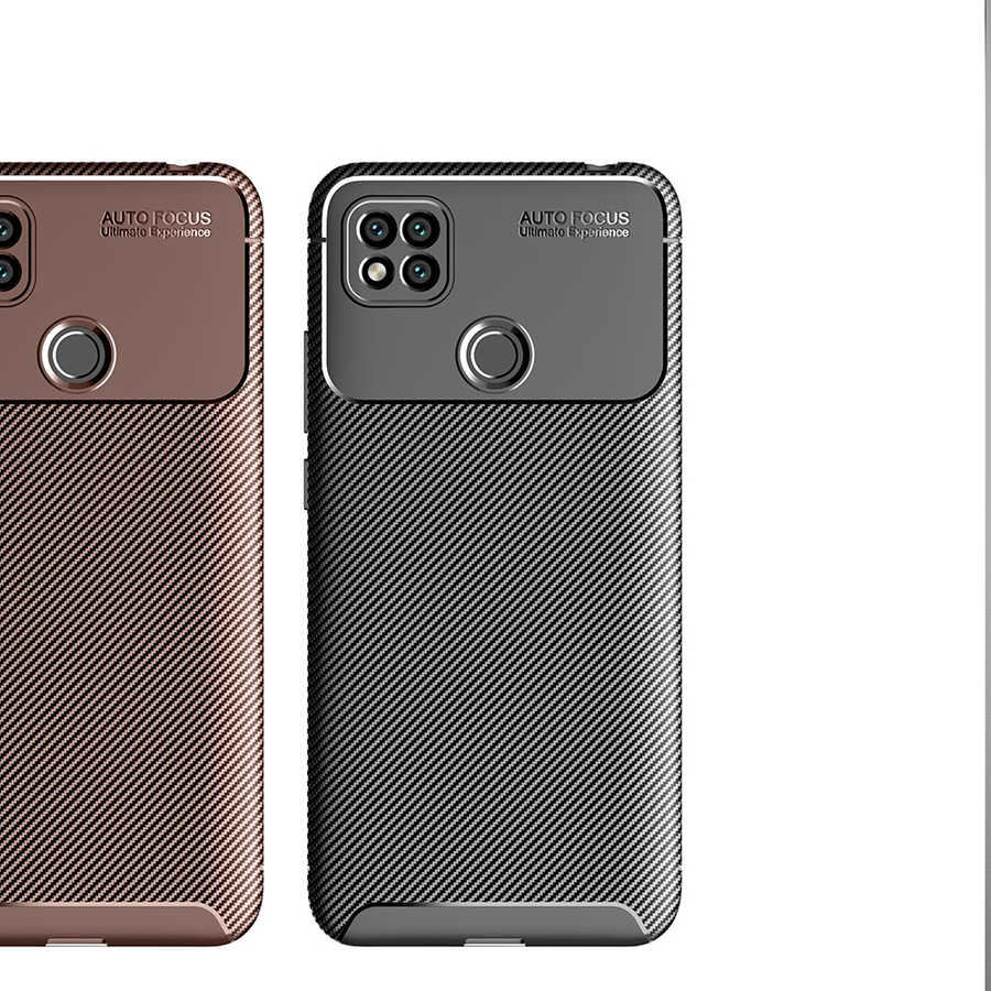 Xiaomi Redmi 9C Kılıf Zore Negro Silikon Kapak Kahverengi