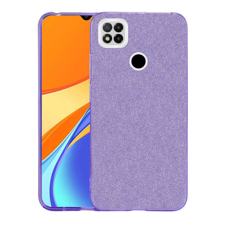 Xiaomi Redmi 9C Kılıf Zore Shining Silikon Gold