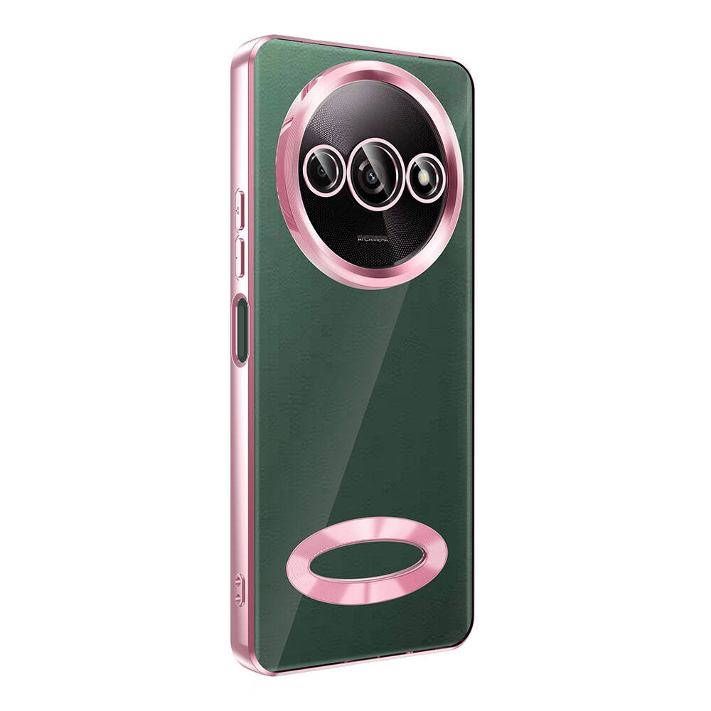 Xiaomi Redmi A3 4G 2024 Kılıf Kamera Korumalı Logo Gösteren Zore Omega Kapak Lila