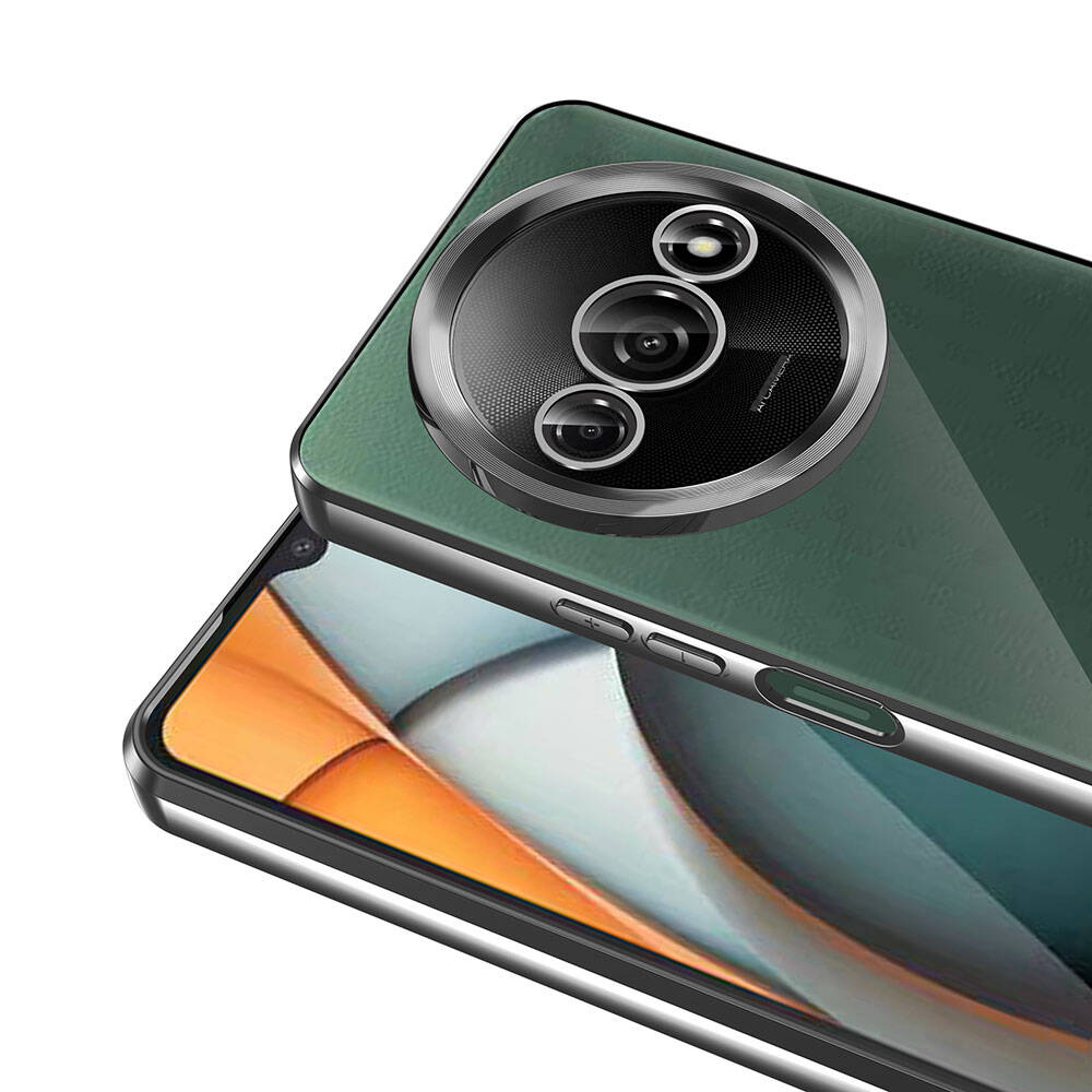 Xiaomi Redmi A3 4G 2024 Kılıf Kamera Korumalı Logo Gösteren Zore Omega Kapak Lila