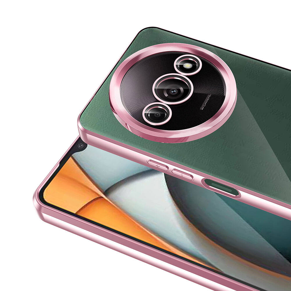 Xiaomi Redmi A3 4G 2024 Kılıf Kamera Korumalı Logo Gösteren Zore Omega Kapak Lila