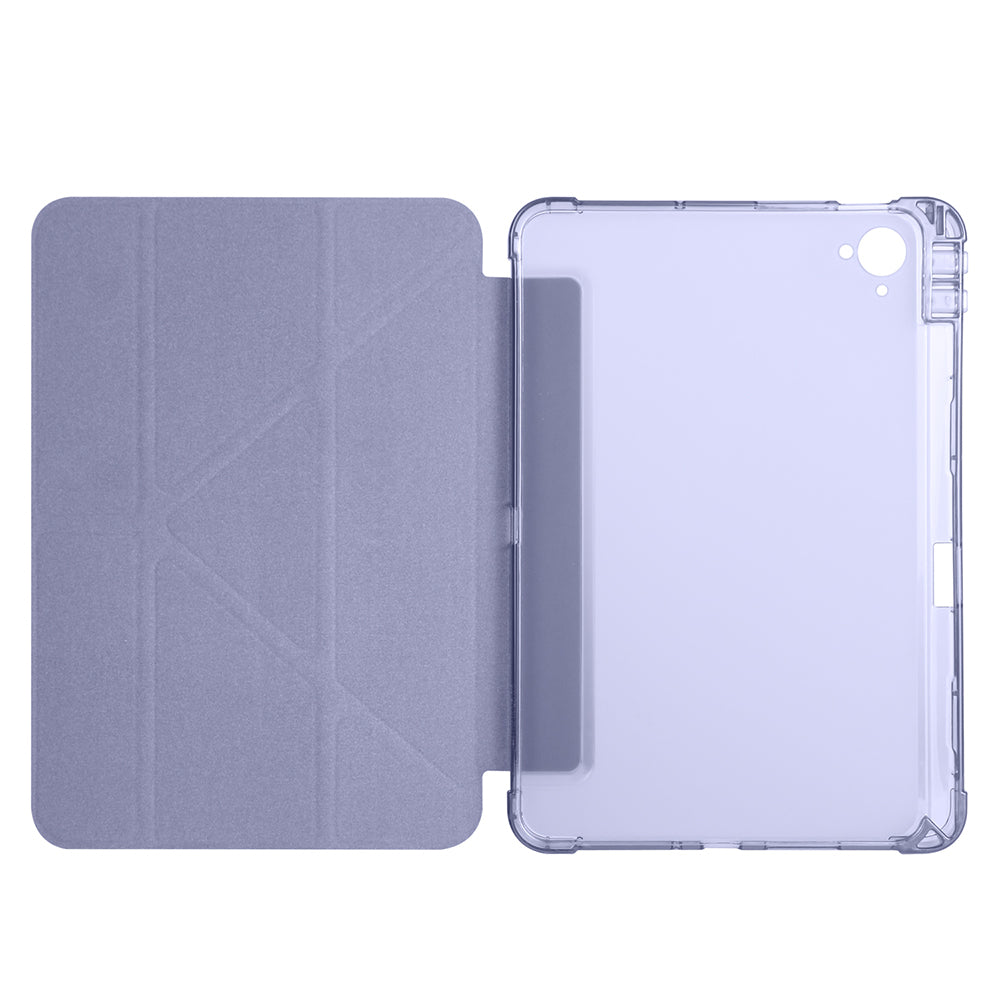 Xiaomi Redmi K Pad Kılıf Zore Tri Folding Kalem Bölmeli Standlı Kılıf Lila