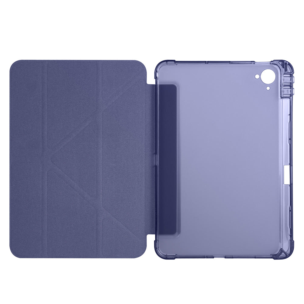 Xiaomi Redmi K Pad Kılıf Zore Tri Folding Kalem Bölmeli Standlı Kılıf Lila