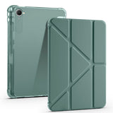 Xiaomi Redmi K Pad Kılıf Zore Tri Folding Kalem Bölmeli Standlı Kılıf Koyu Yeşil
