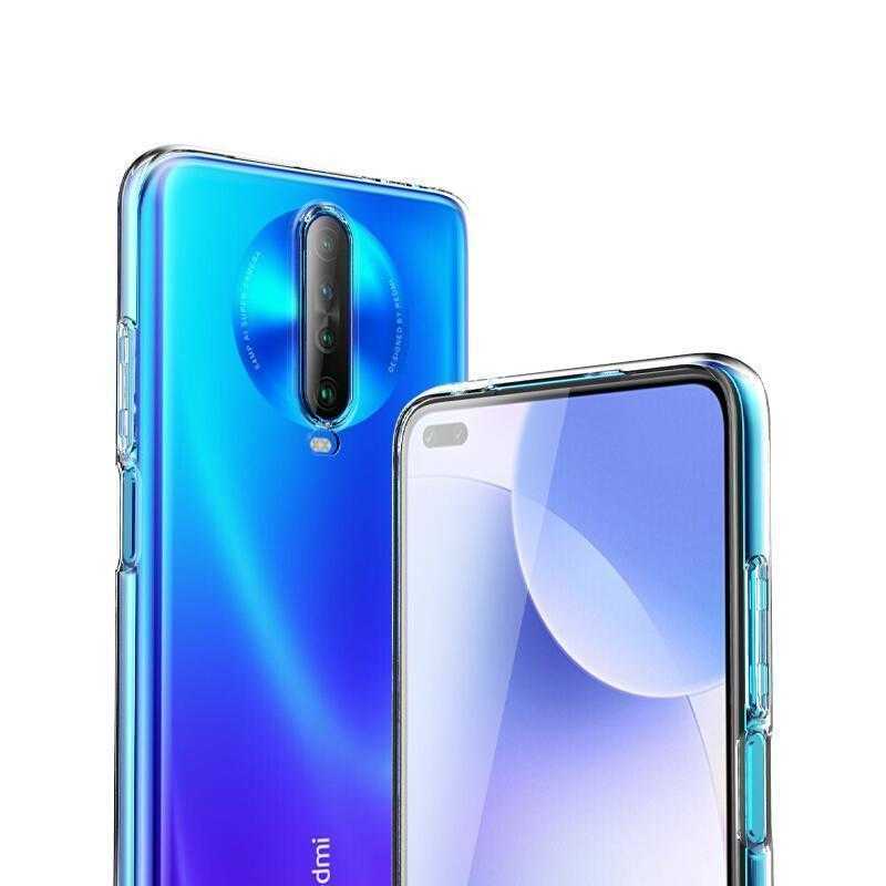 Xiaomi Redmi K30 Kılıf Zore Süper Silikon Kapak Renksiz