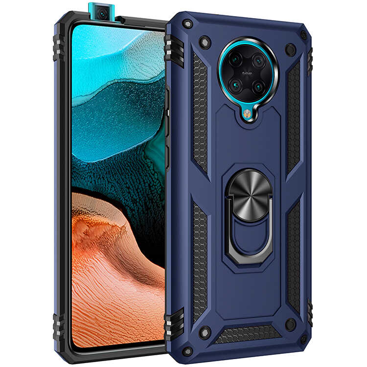 Xiaomi Redmi K30 Pro Kılıf Zore Vega Kapak Mavi