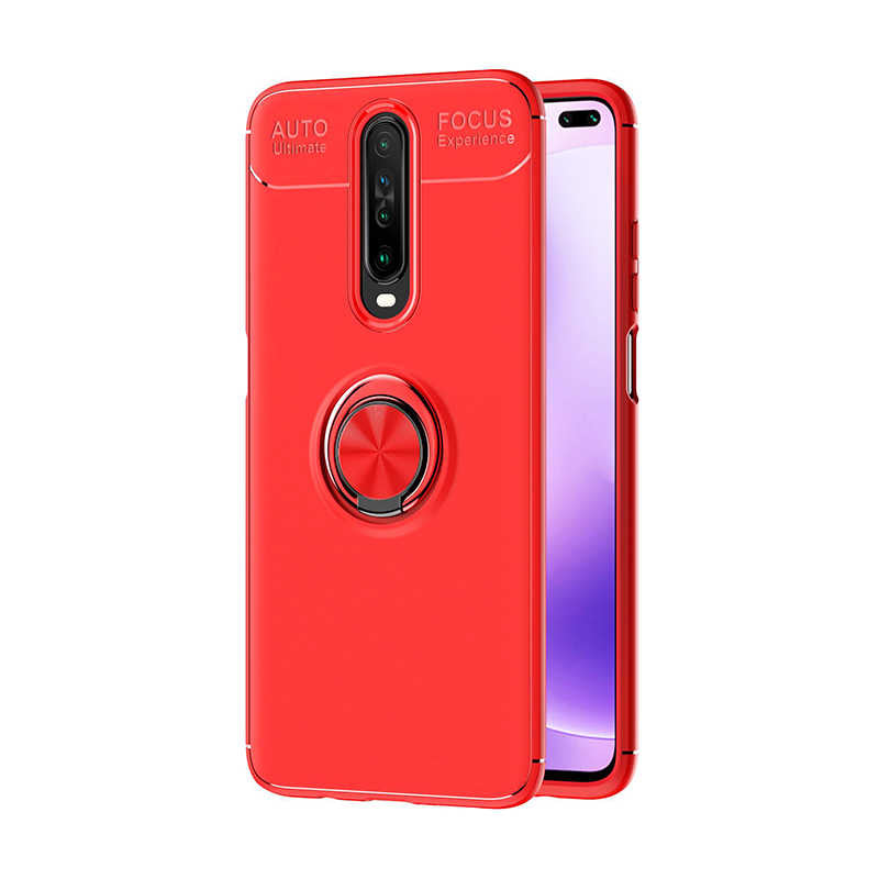 Xiaomi Redmi K30 Kılıf Zore Ravel Silikon Kapak Siyah-Kırmızı