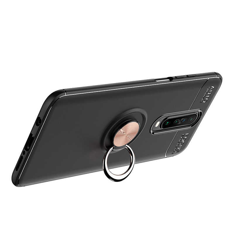 Xiaomi Redmi K30 Kılıf Zore Ravel Silikon Kapak Siyah-Kırmızı