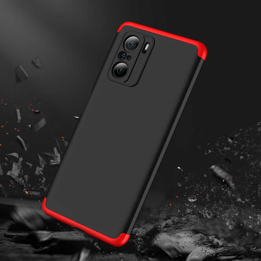 Xiaomi Redmi K40 Kılıf Zore Ays Kapak Siyah-Mavi