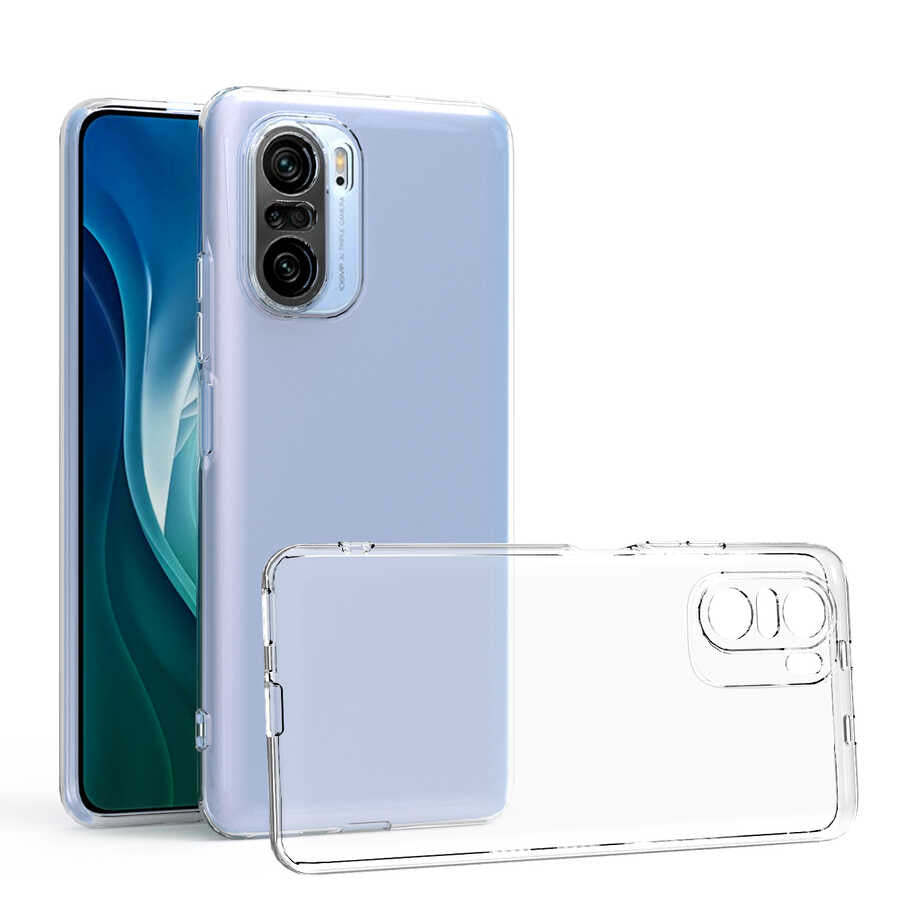 Xiaomi Redmi K40 Kılıf Zore Kamera Korumalı Süper Silikon Kapak Renksiz