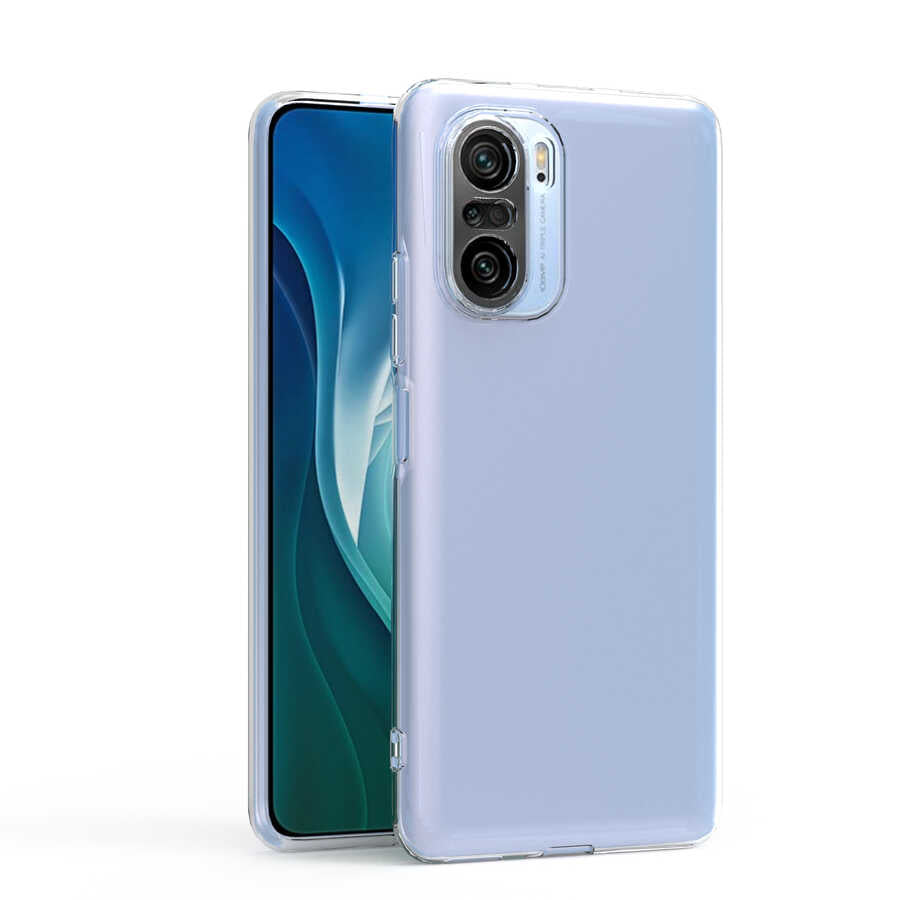Xiaomi Redmi K40 Kılıf Zore Kamera Korumalı Süper Silikon Kapak Renksiz