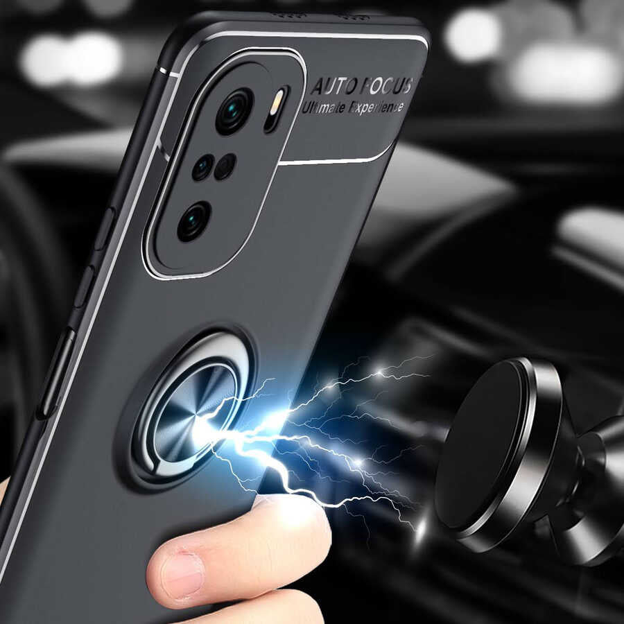 Xiaomi Redmi K40 Kılıf Zore Ravel Silikon Kapak Siyah