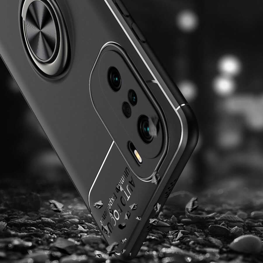 Xiaomi Redmi K40 Kılıf Zore Ravel Silikon Kapak Siyah