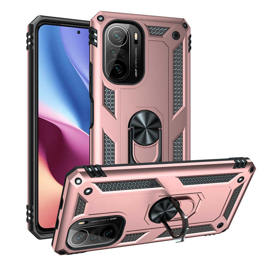 Xiaomi Redmi K40 Kılıf Zore Vega Kapak Siyah